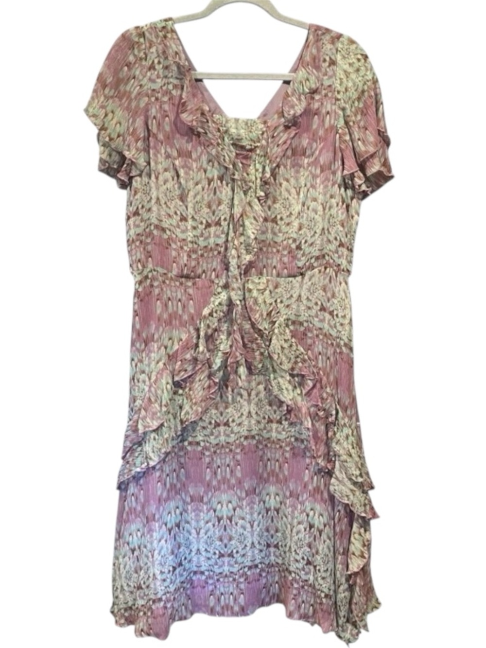 Sundance Flight of Fancy Silk Floral Dress Womens Size 12 Cottagecore Fairy Boho